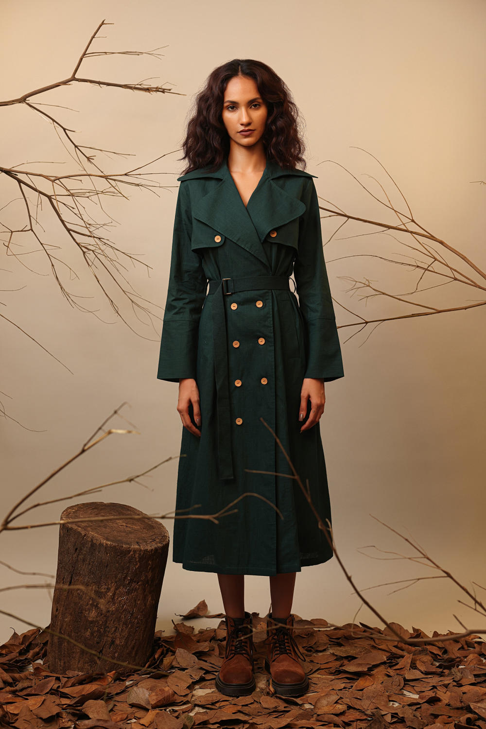 Green Trench Dress