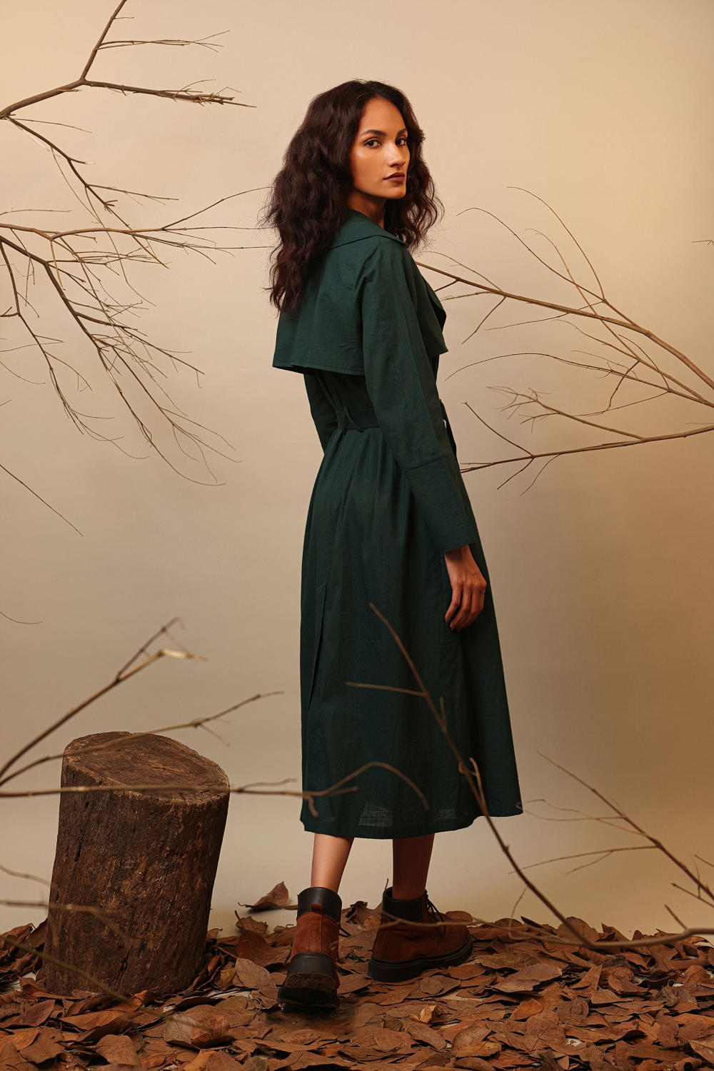 Green Trench Dress