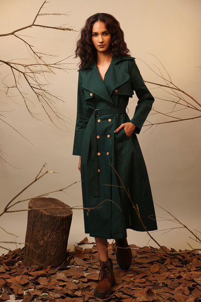 Green Trench Dress