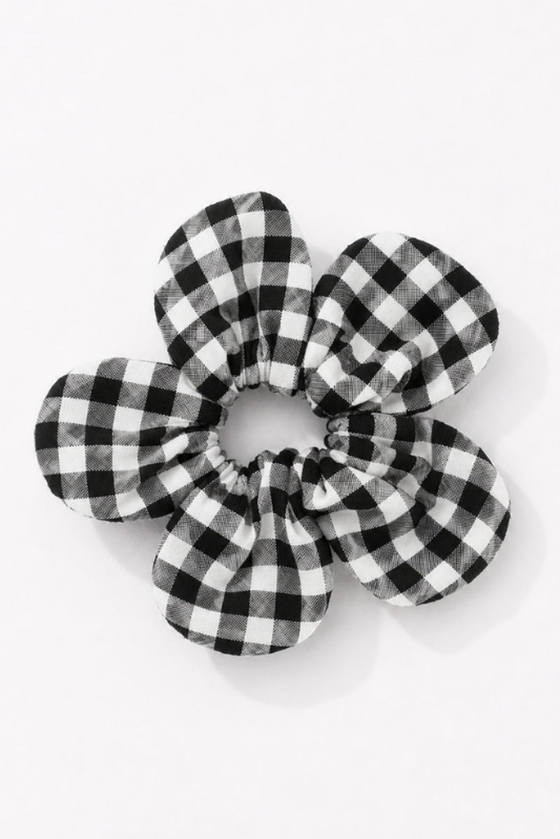 Groove Flower Scrunchie cotton hair accessorie by JodiLife in black, white for women Worldwide