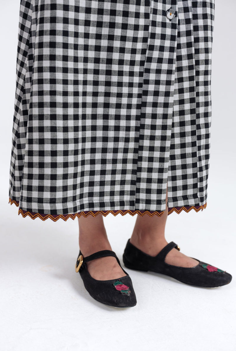 Groove Handloom Midi Dress handwoven cotton dress by JodiLife in black, white for women Worldwide