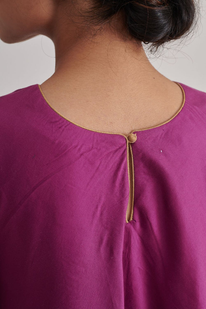 HANIYA & MITHILA KURTA & PANT chanderi by Rashika Mittal in purple color for women Worldwide