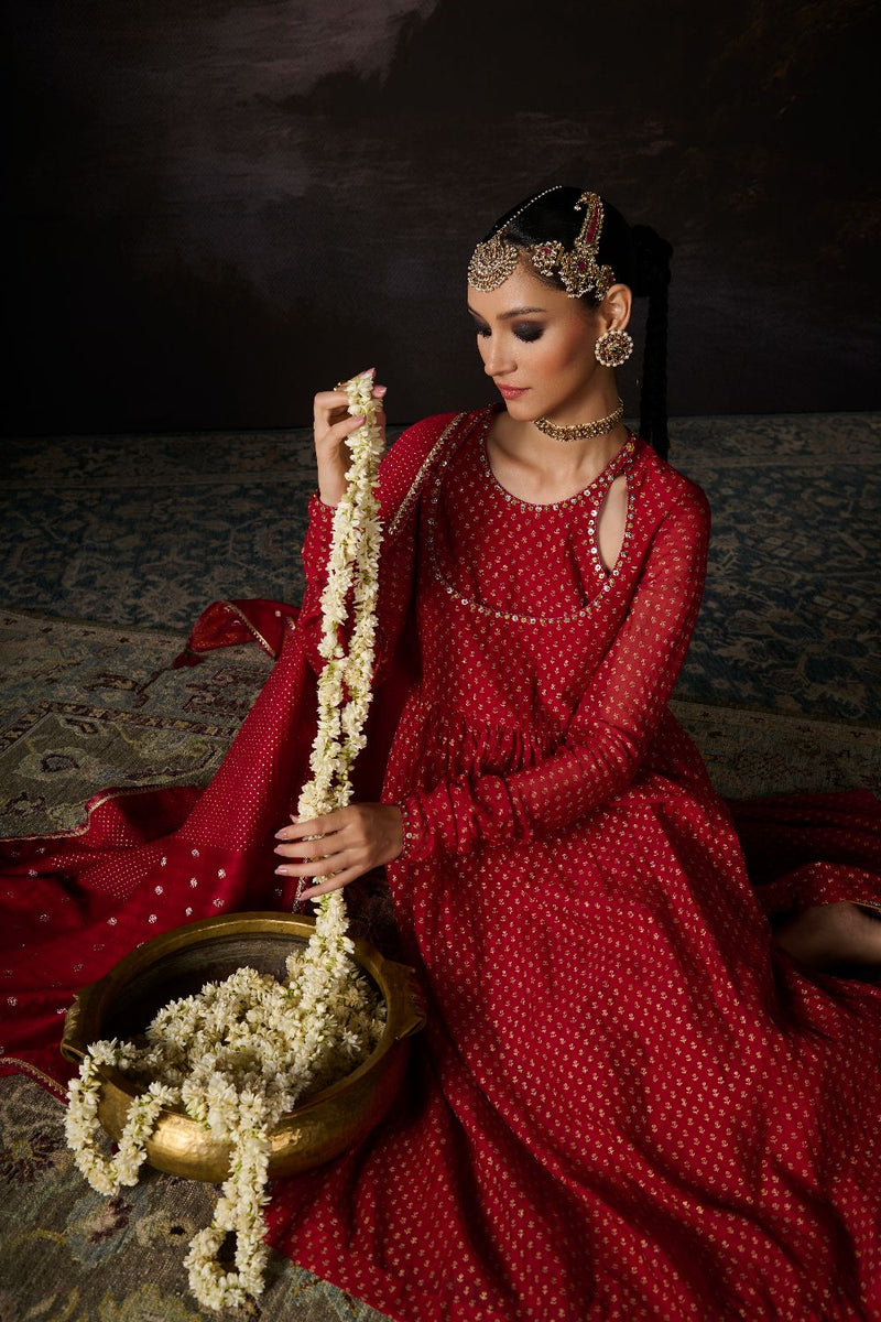 HIND KURTA chanderi by SWATTI KAPOOR in red color for women Worldwide