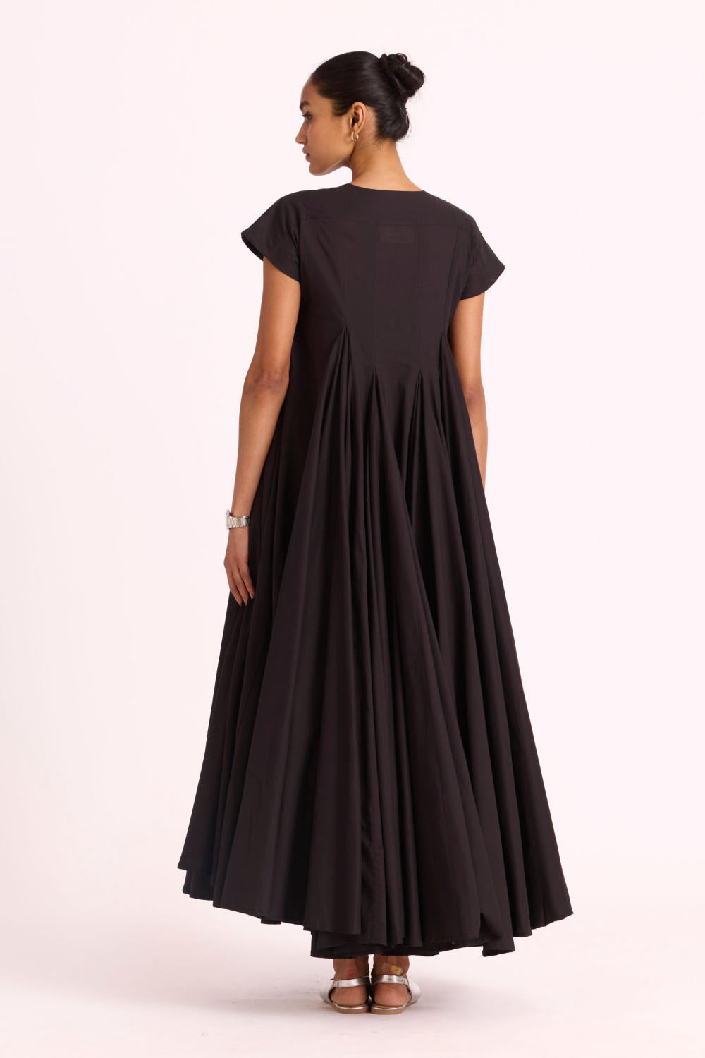 Hadil Black Cotton Maxi Dress