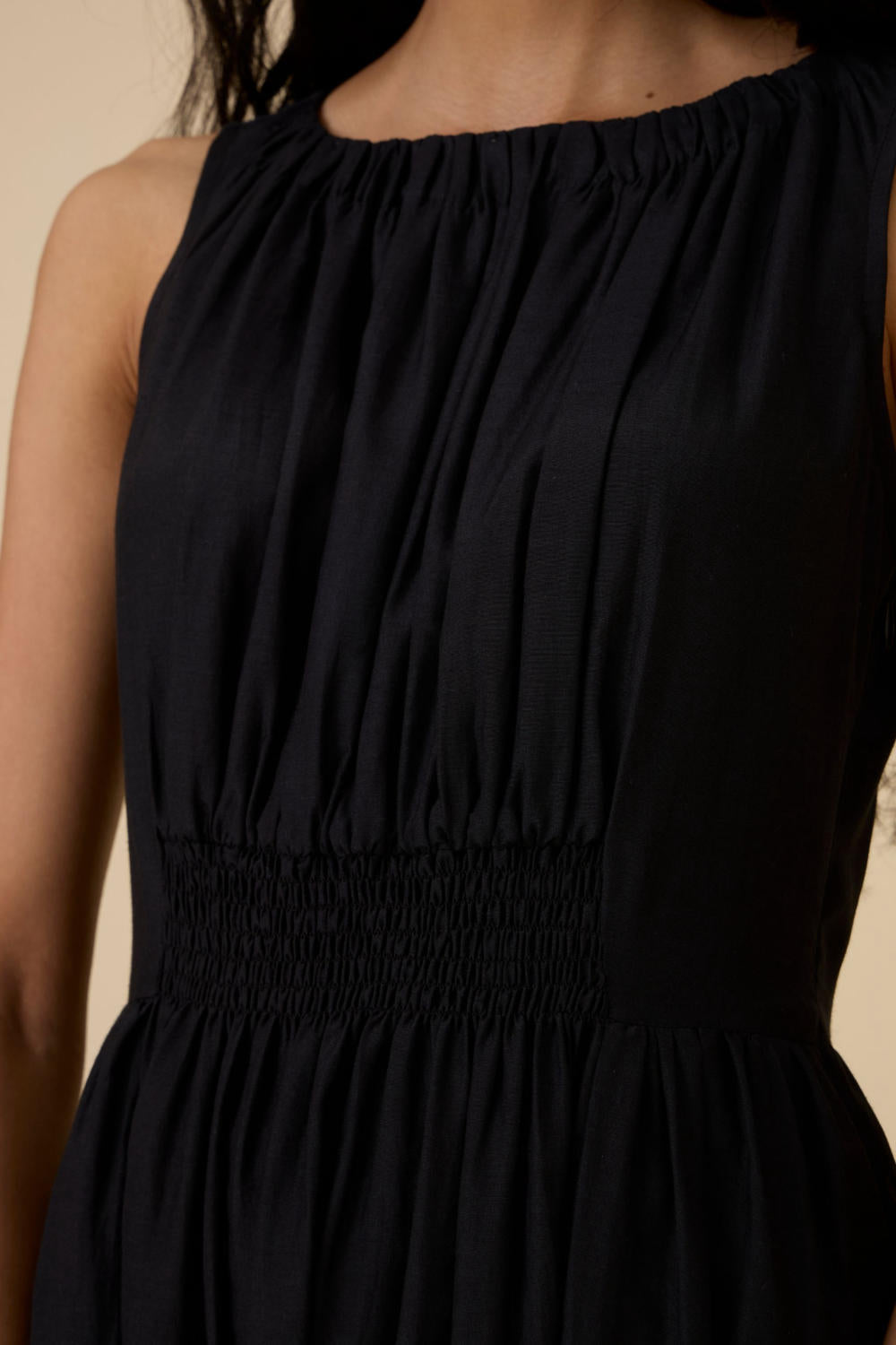 Hafa Black Sleeveless Dress