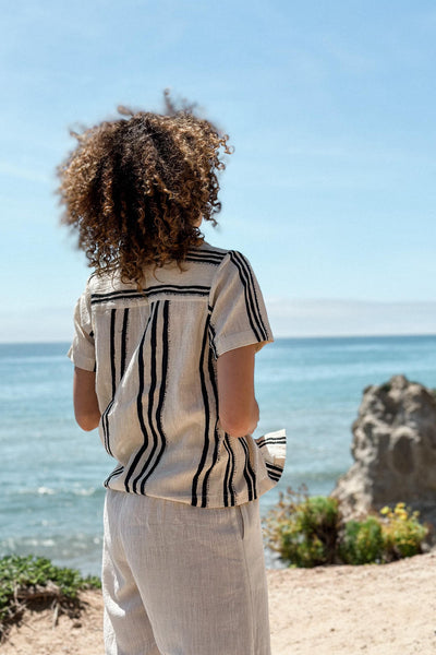 Hand Embellished Striped Shirt