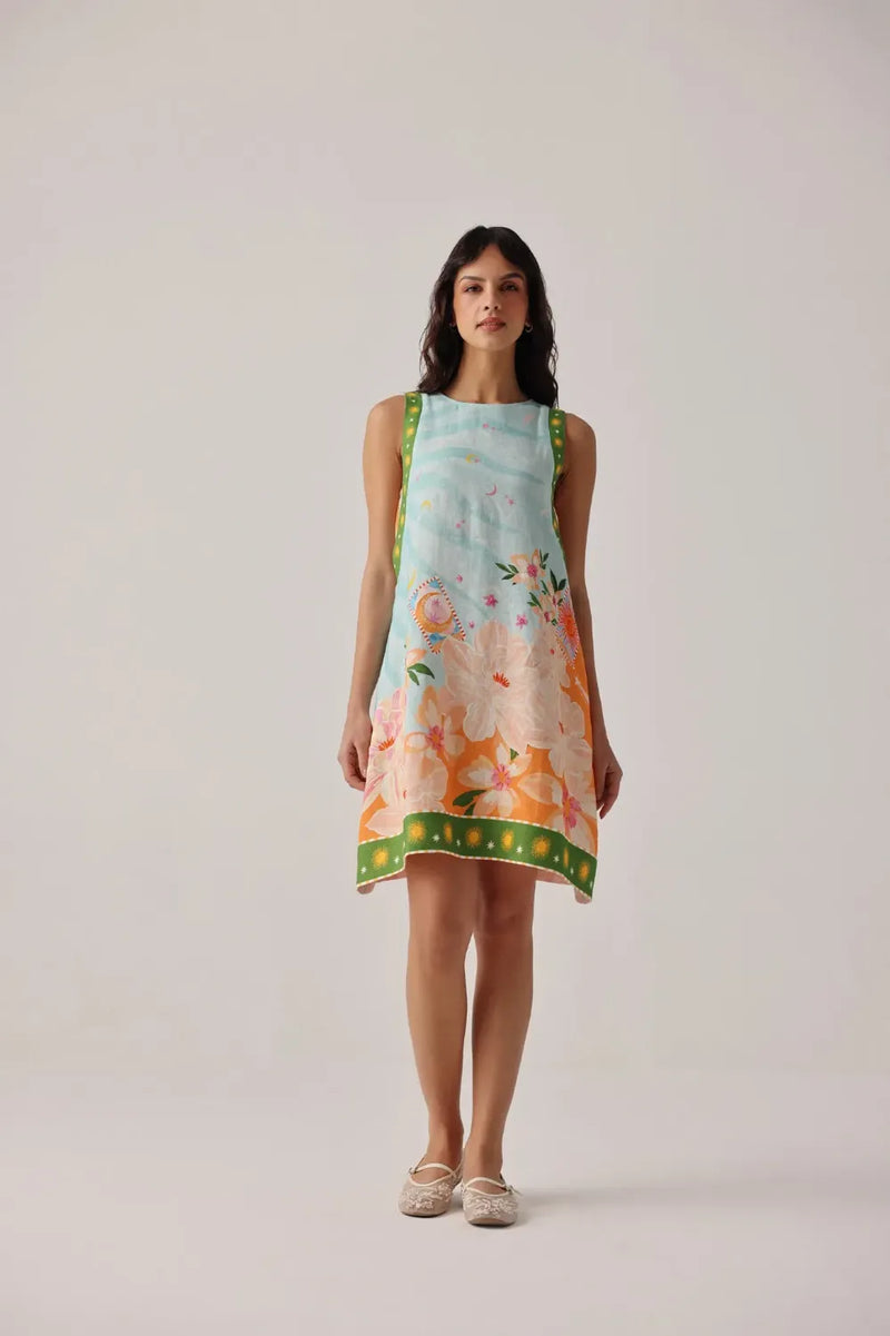 Harper Mini - Azure all linen by NOIB for women Worldwide