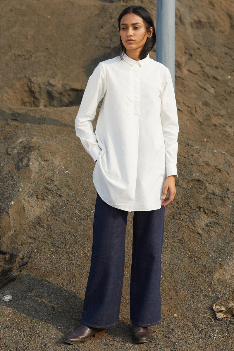 Harrison Shirt cotton by The Summer House in white color for women Worldwide