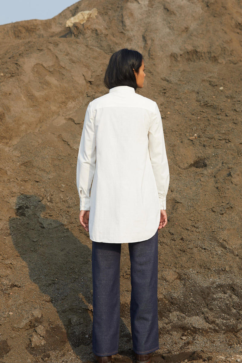 Harrison Shirt cotton by The Summer House in white color for women Worldwide