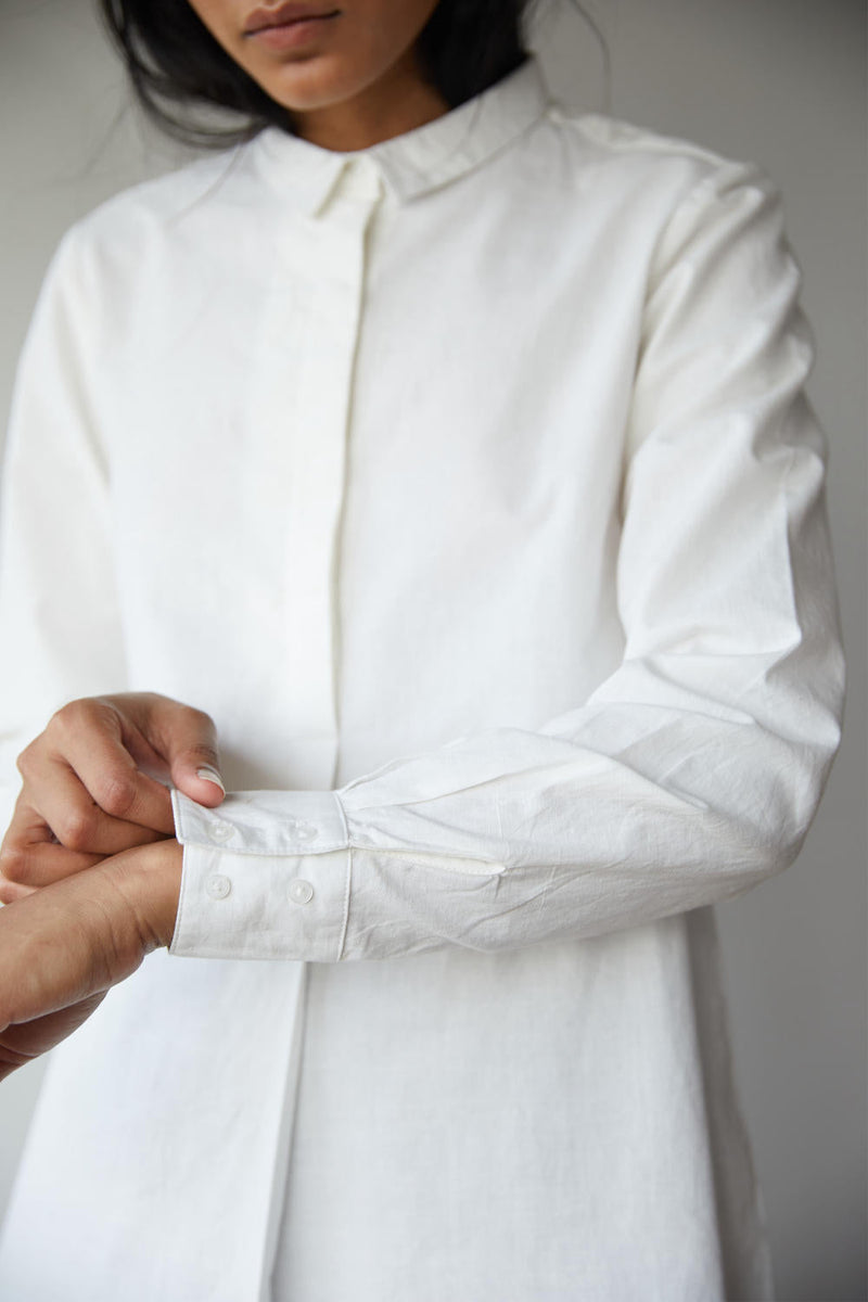 Harrison Shirt cotton by The Summer House in white color for women Worldwide