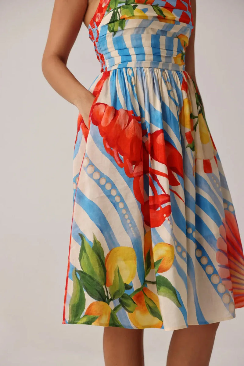 Hazel Midi - Summer Zest all linen by NOIB for women Worldwide