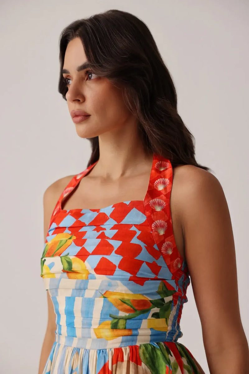 Hazel Midi - Summer Zest all linen by NOIB for women Worldwide