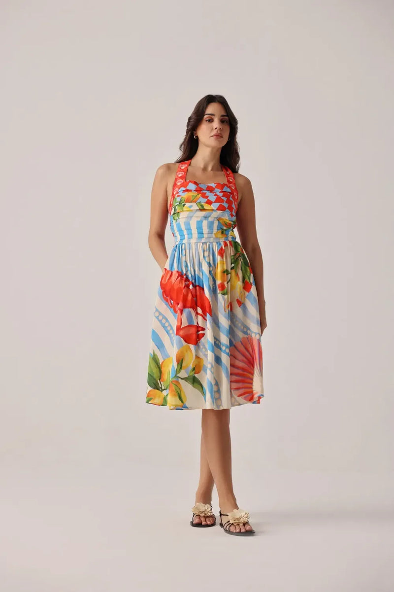 Hazel Midi - Summer Zest all linen by NOIB for women Worldwide