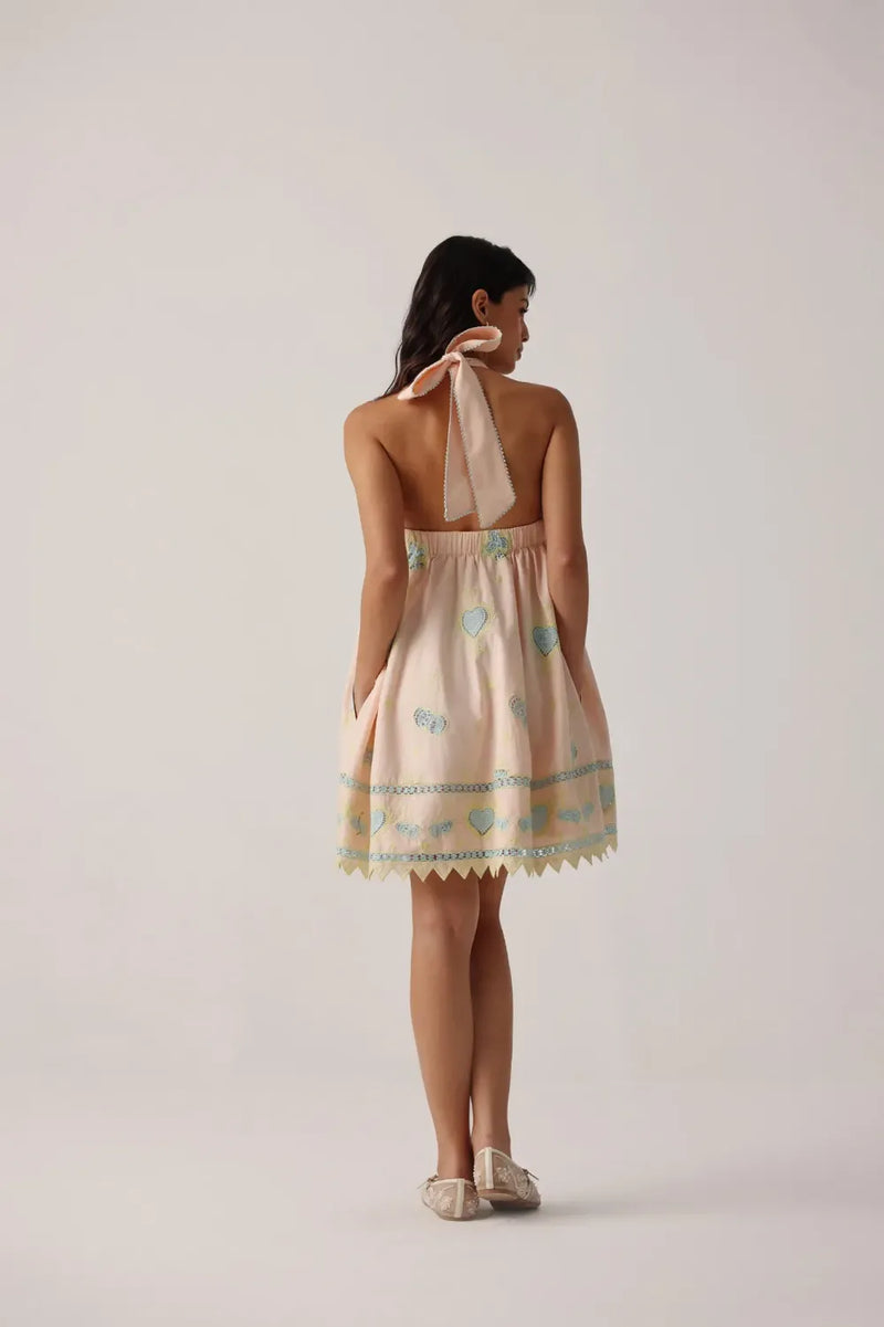 Hazel Mini - Peach poplin by NOIB for women Worldwide