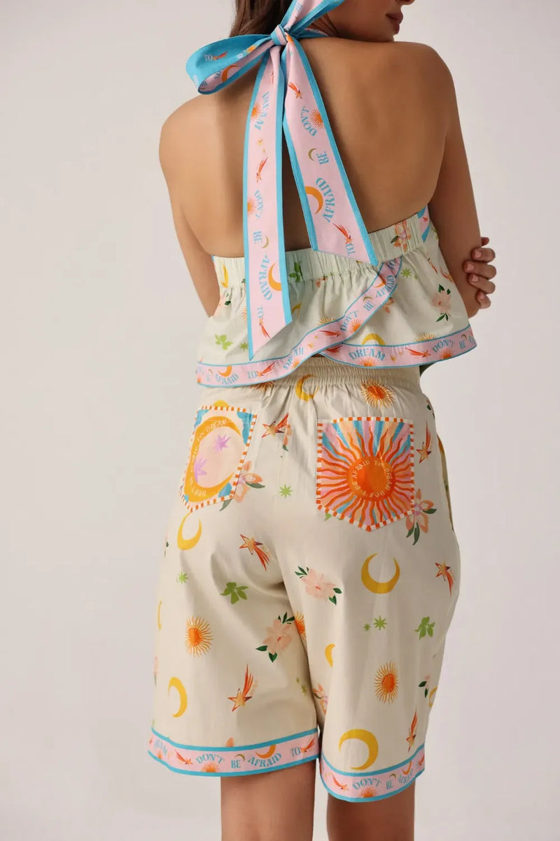 Hazel Top - Azure poplin by NOIB for women Worldwide