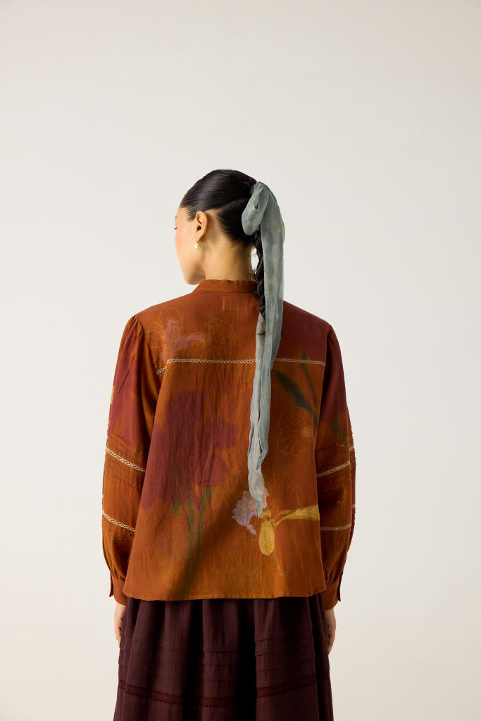 HAZEL TOP-FOLIAGE cotton by CORD in multi for women Worldwide