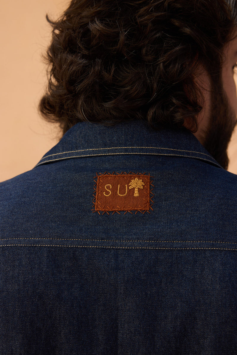 Heirloom Sustainable Men's Denim Shirt denim top/shirt by SUI in blue for women Worldwide
