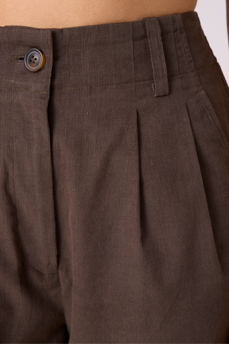 Helk Olive Needlecord Pants cotton by The Summer House in olive color for women Worldwide
