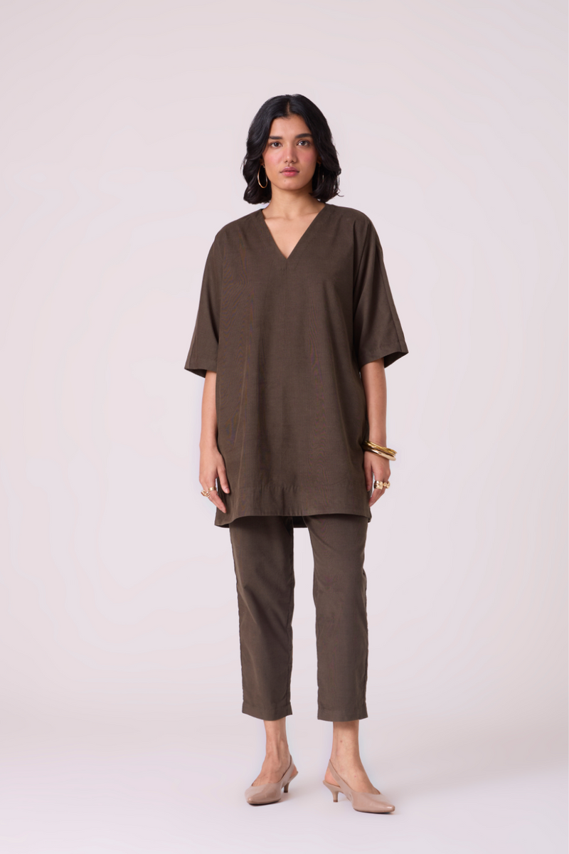 Helk Olive Needlecord Pants cotton by The Summer House in olive color for women Worldwide