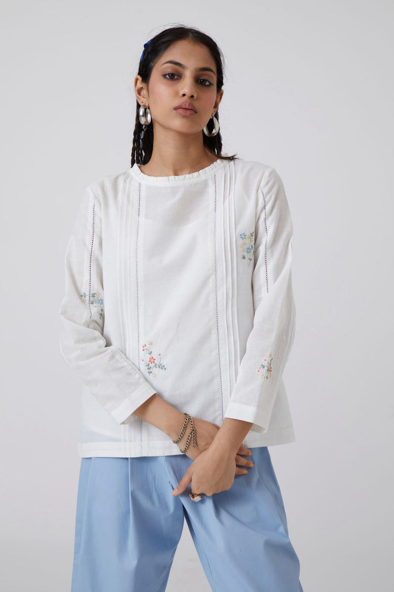 Hurit - Top Top & Tunics by The Summer House in white color for women Worldwide