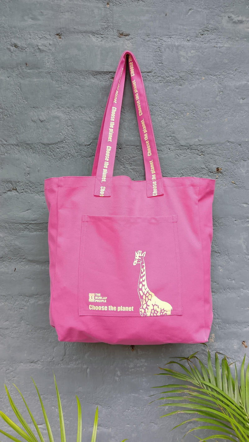 Bag For Life - Pink Animal Print by The Burlap People for women Worldwide