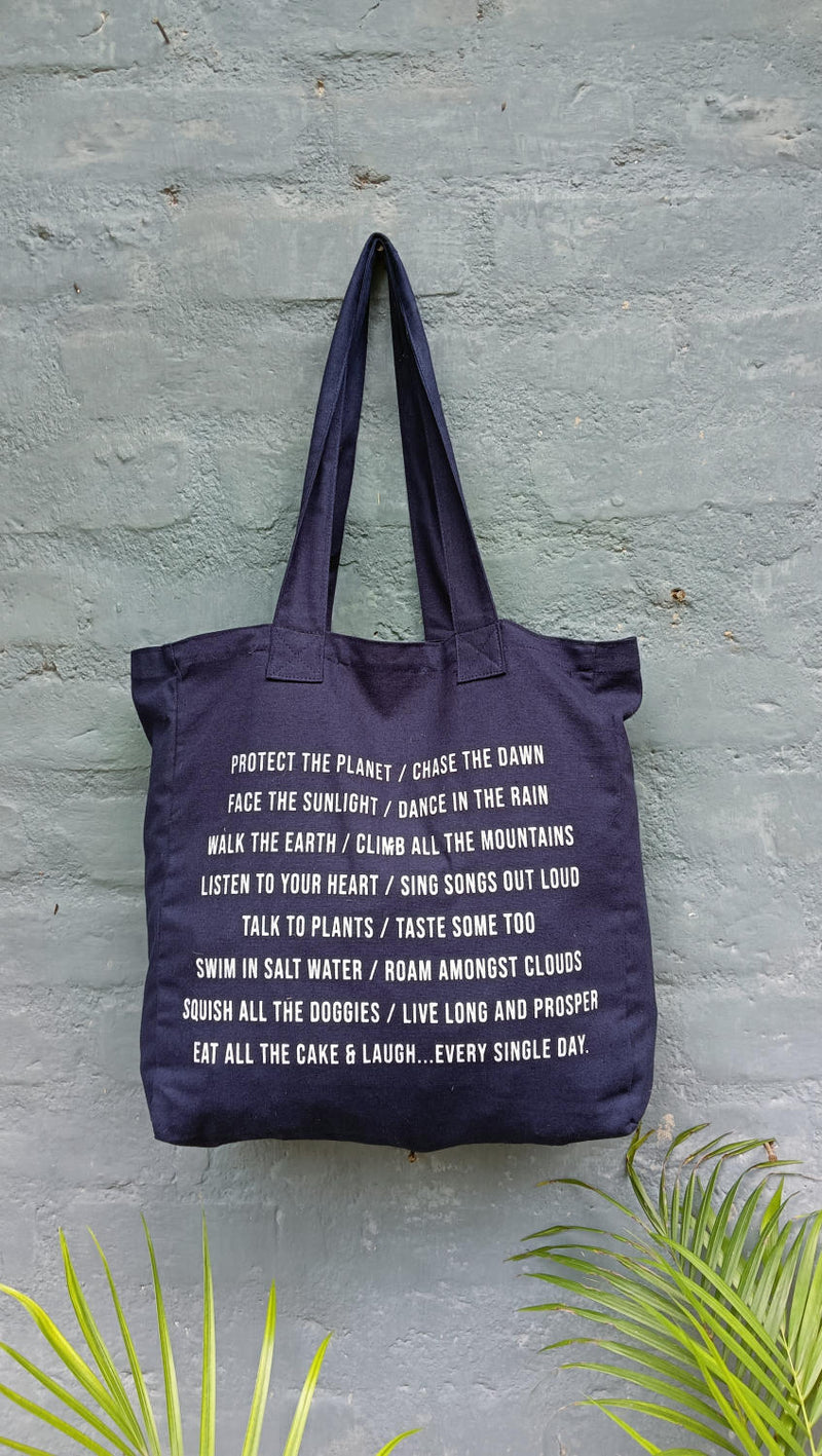 Bag For Life - Sailor Blue (Poem) by The Burlap People for Worldwide