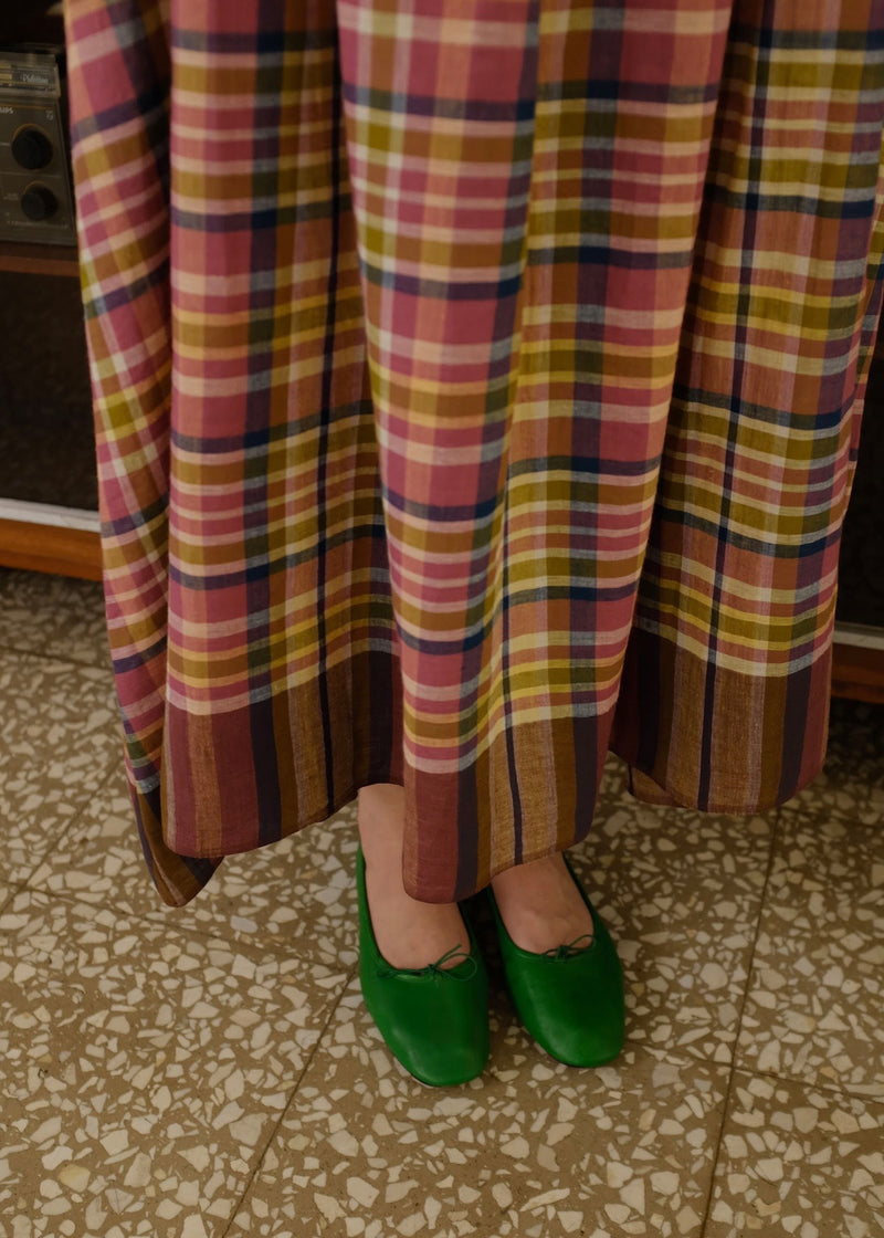 Kyra-Chatai Checks Dress handwoven cotton dress by MASON AND MILL in multi-color for women Worldwide