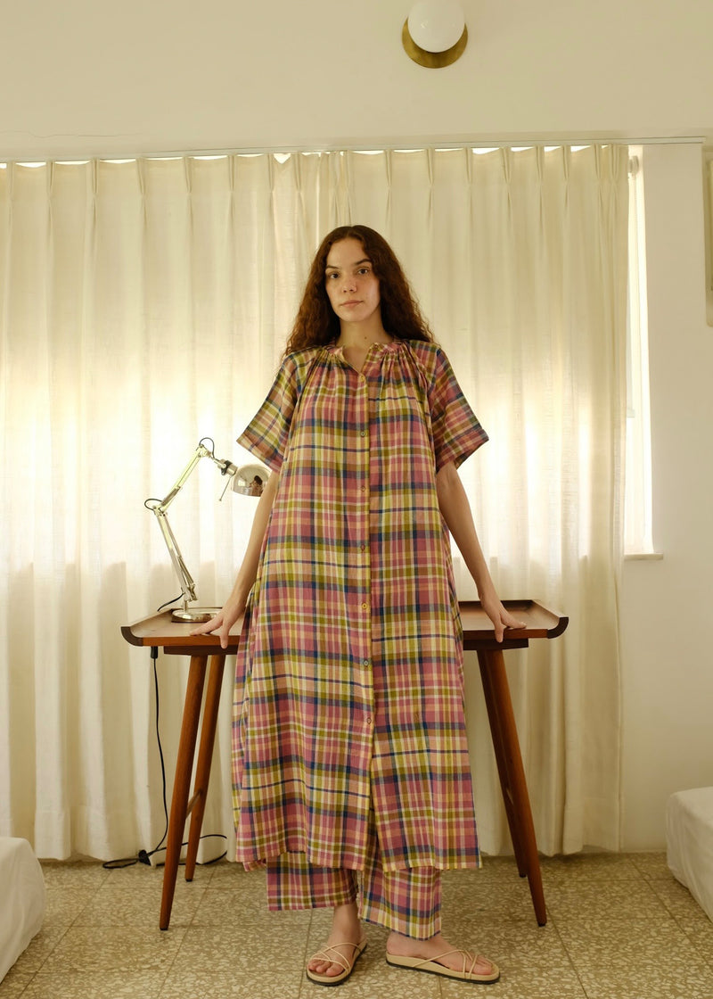 Anaya Set handwoven cotton co-ord set by MASON AND MILL in multi-color for women Worldwide
