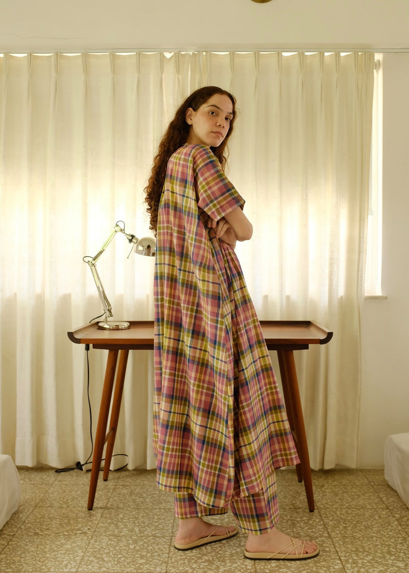 Anaya Set handwoven cotton co-ord set by MASON AND MILL in multi-color for women Worldwide