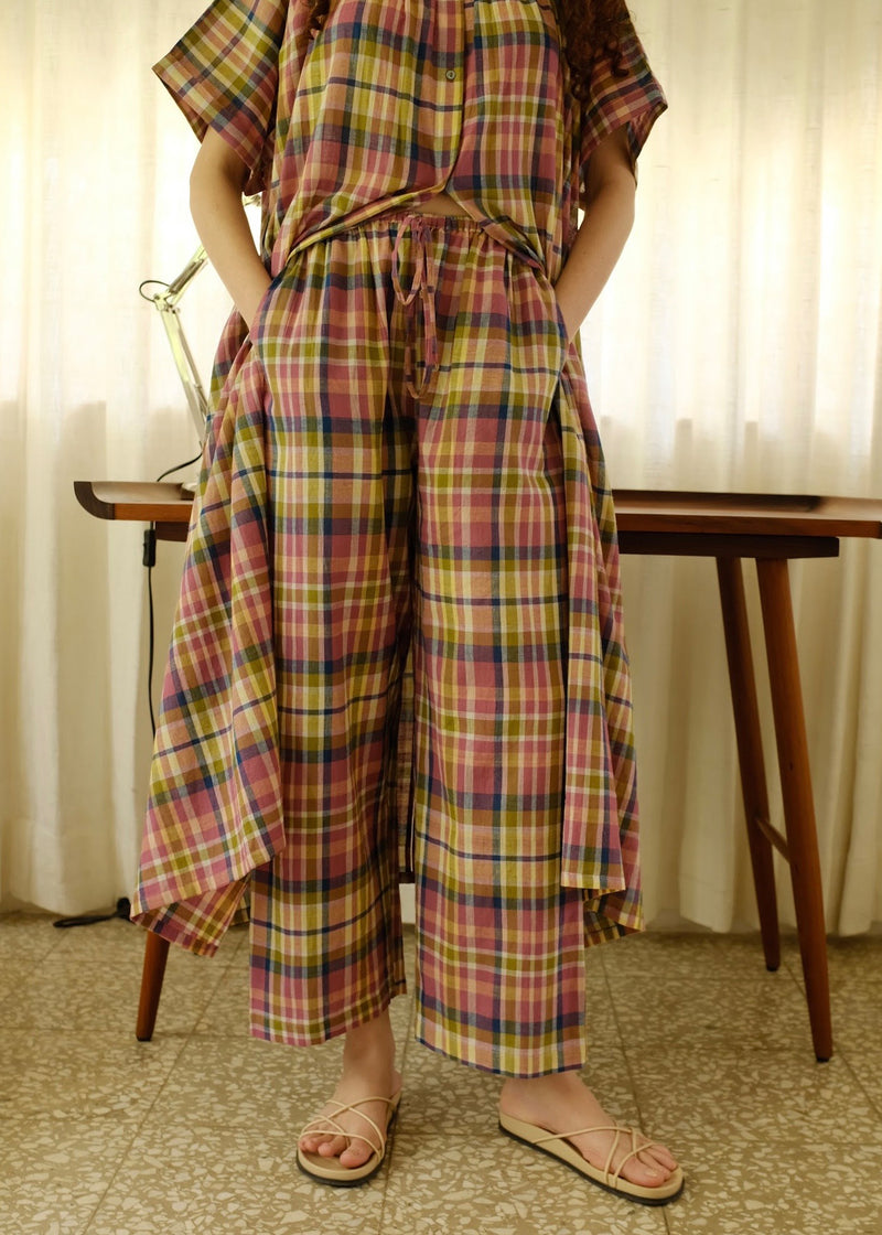 Anaya Set handwoven cotton co-ord set by MASON AND MILL in multi-color for women Worldwide