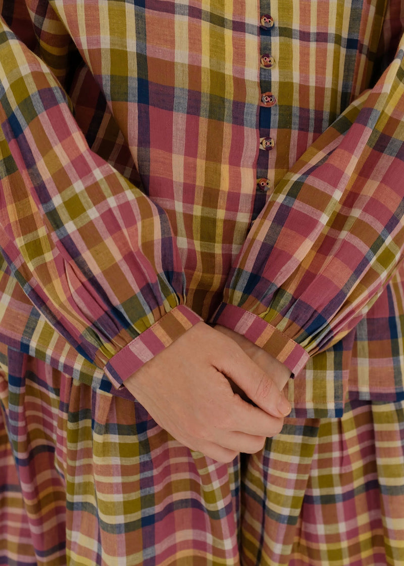 Billie Top handwoven cotton top/shirt by MASON AND MILL in multi-color for women Worldwide