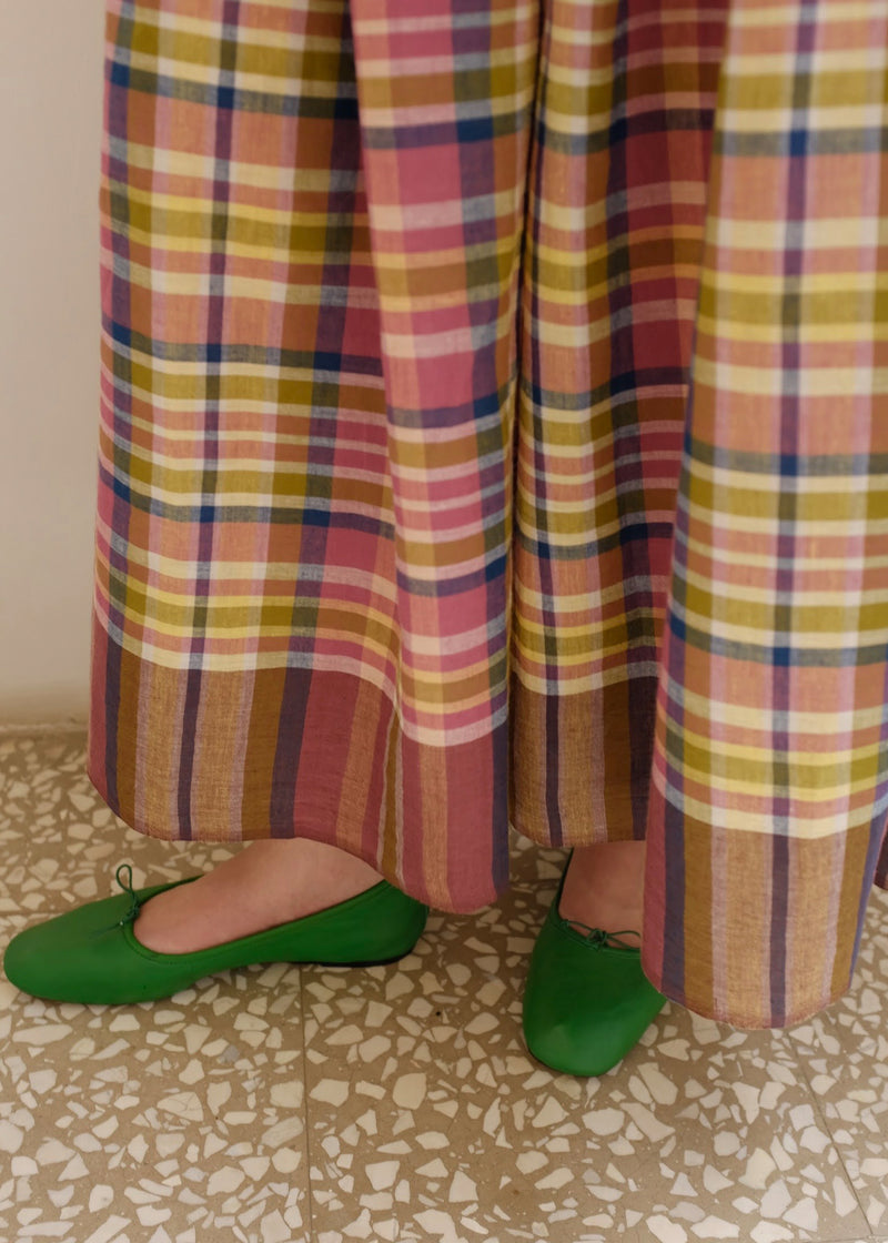 Araya-Chatai Checks Pant handwoven cotton pant/trouser by MASON AND MILL in multi-color for women Worldwide