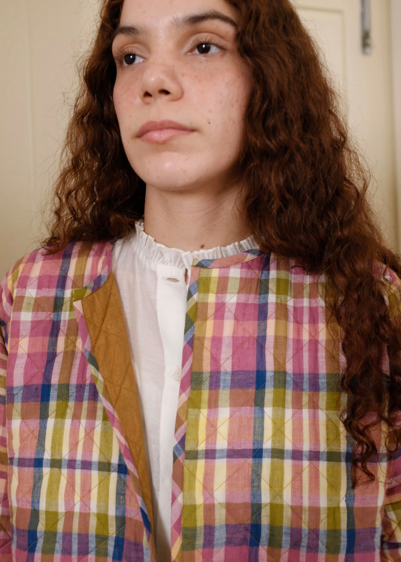 Dean Jacket handwoven cotton jacket/overlay by MASON AND MILL in multi-color for women Worldwide