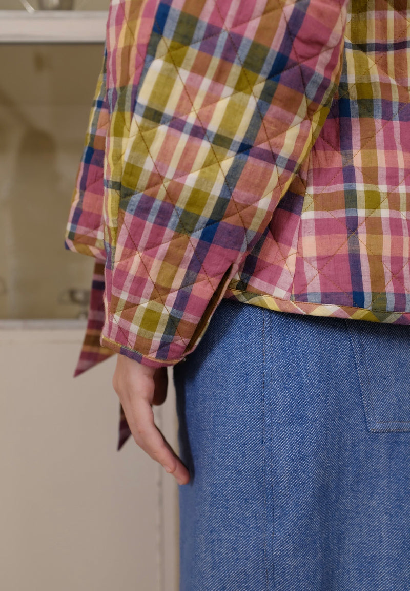 Dean Jacket handwoven cotton jacket/overlay by MASON AND MILL in multi-color for women Worldwide