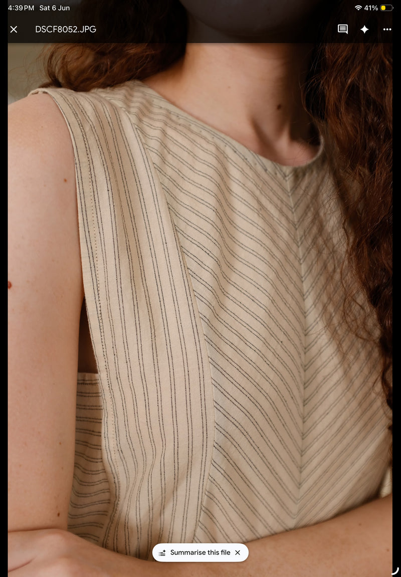 Alaia Dress handwoven cotton dress by MASON AND MILL in beige for women Worldwide