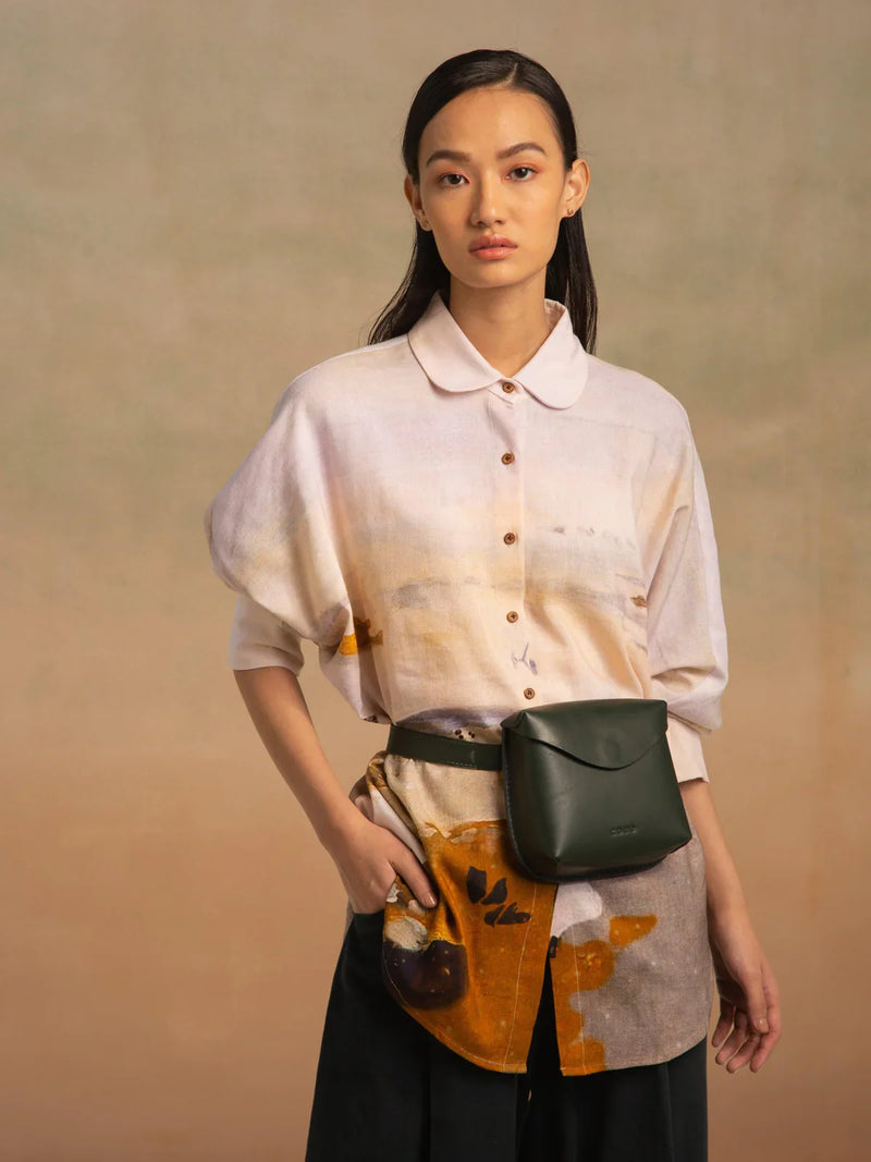 Kiera Shirt - Meadow Print cotton Top & Tunics,Shirt by CORD for women Worldwide