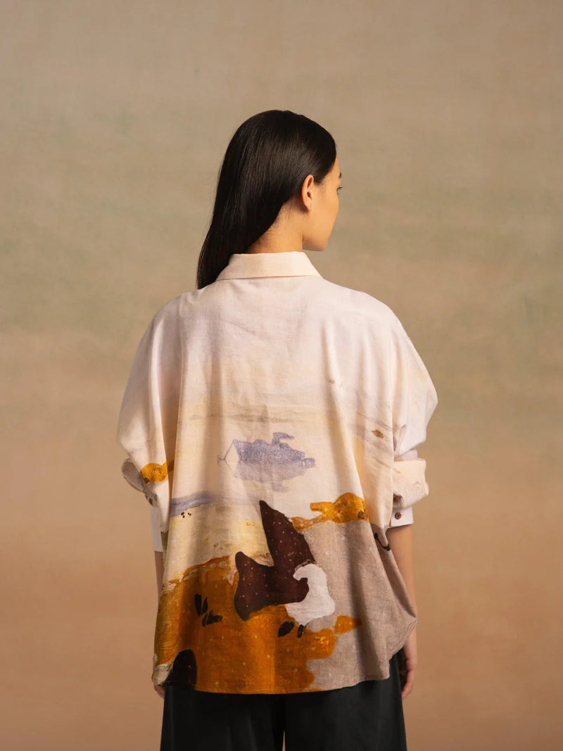Kiera Shirt - Meadow Print cotton Top & Tunics,Shirt by CORD for women Worldwide