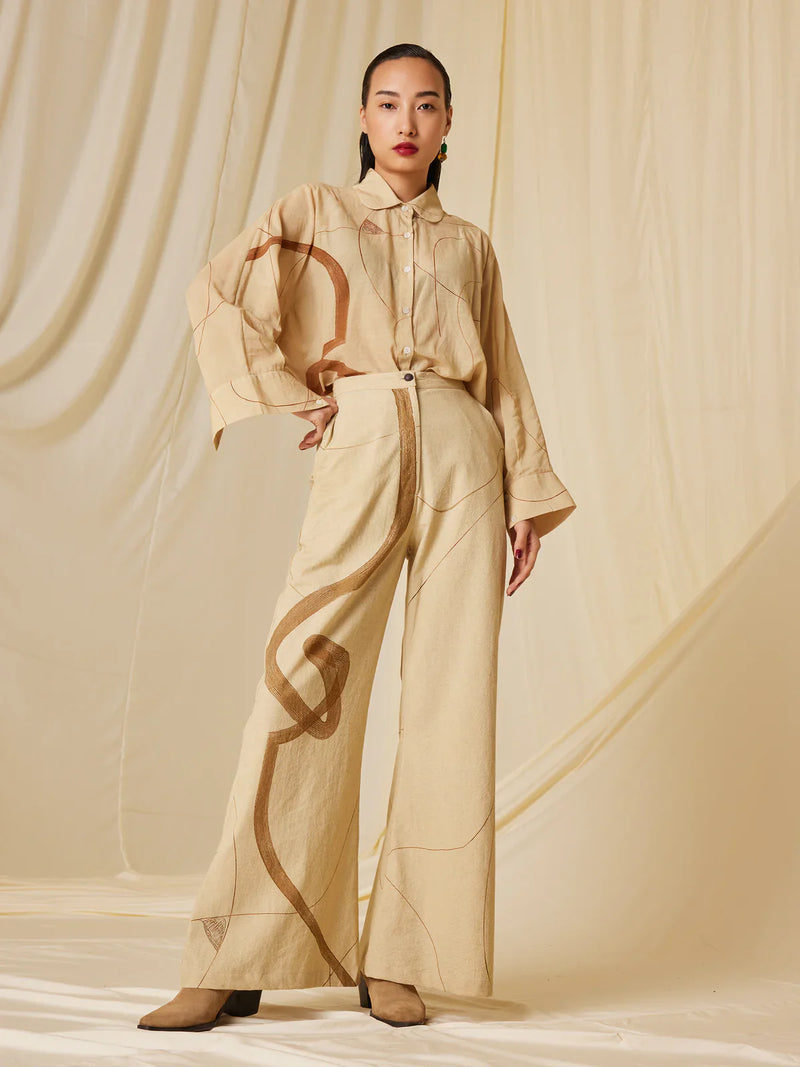 Kiera Shirt - Trail Print cotton Top & Tunics,Shirt by CORD for women Worldwide