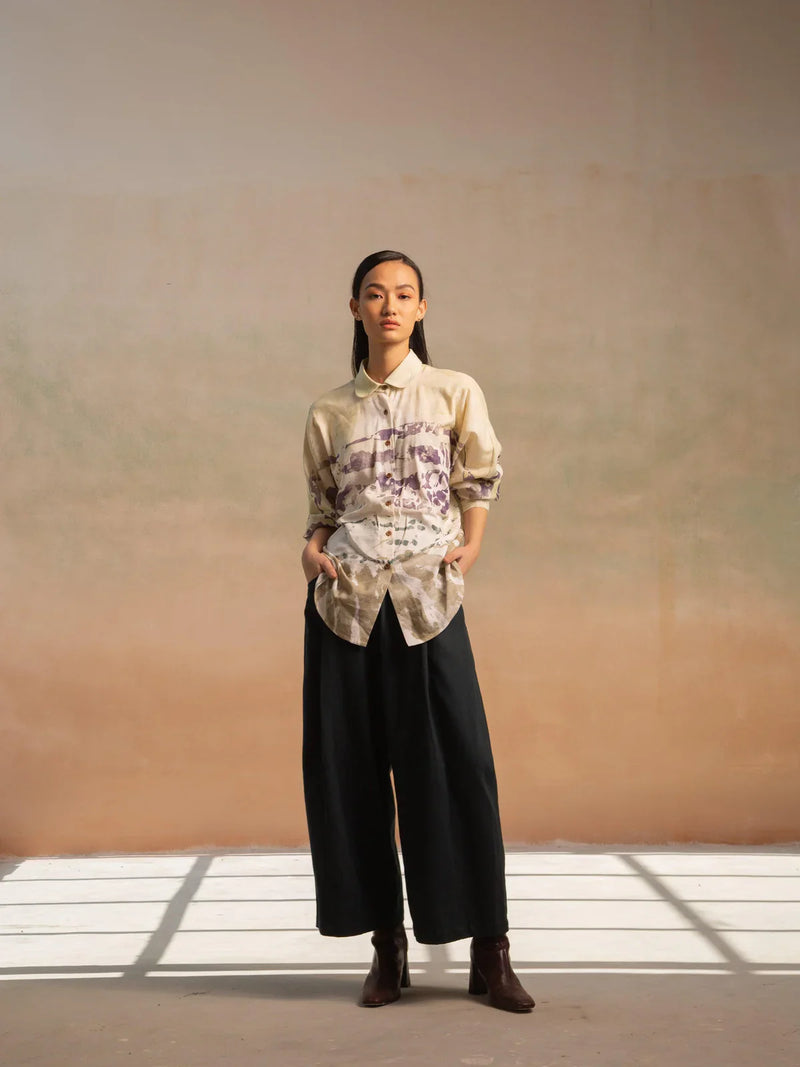 Kiera Shirt - Ocean Print cotton Top & Tunics,Shirt by CORD for women Worldwide