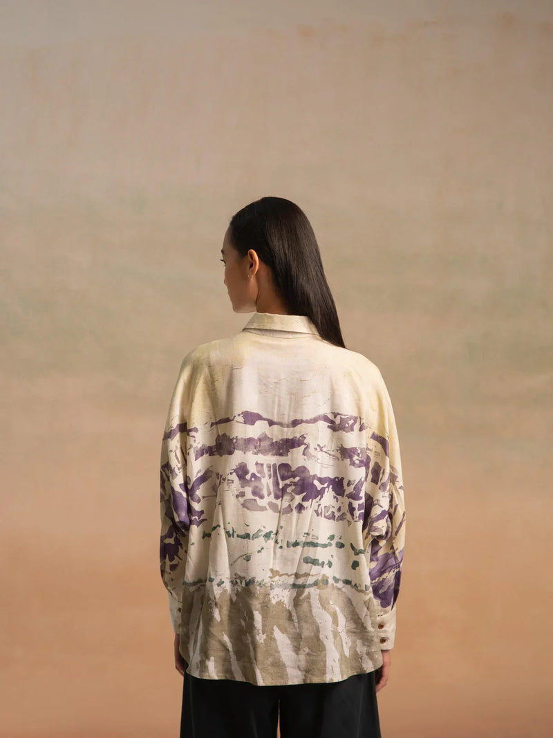 Kiera Shirt - Ocean Print cotton Top & Tunics,Shirt by CORD for women Worldwide