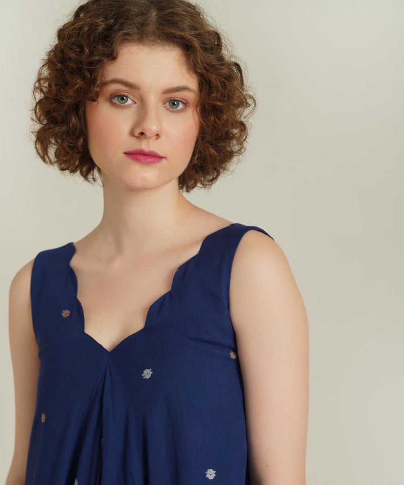 ROYALE XXI cotton by Indigo Dreams in blue color for women Worldwide