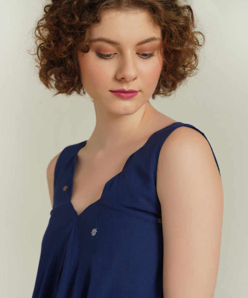 ROYALE XXI cotton by Indigo Dreams in blue color for women Worldwide