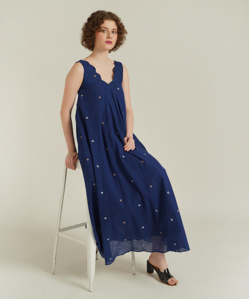 ROYALE XXI cotton by Indigo Dreams in blue color for women Worldwide