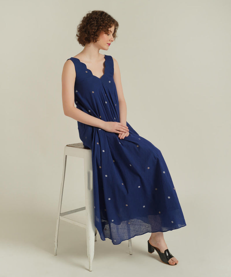 ROYALE XXI cotton by Indigo Dreams in blue color for women Worldwide