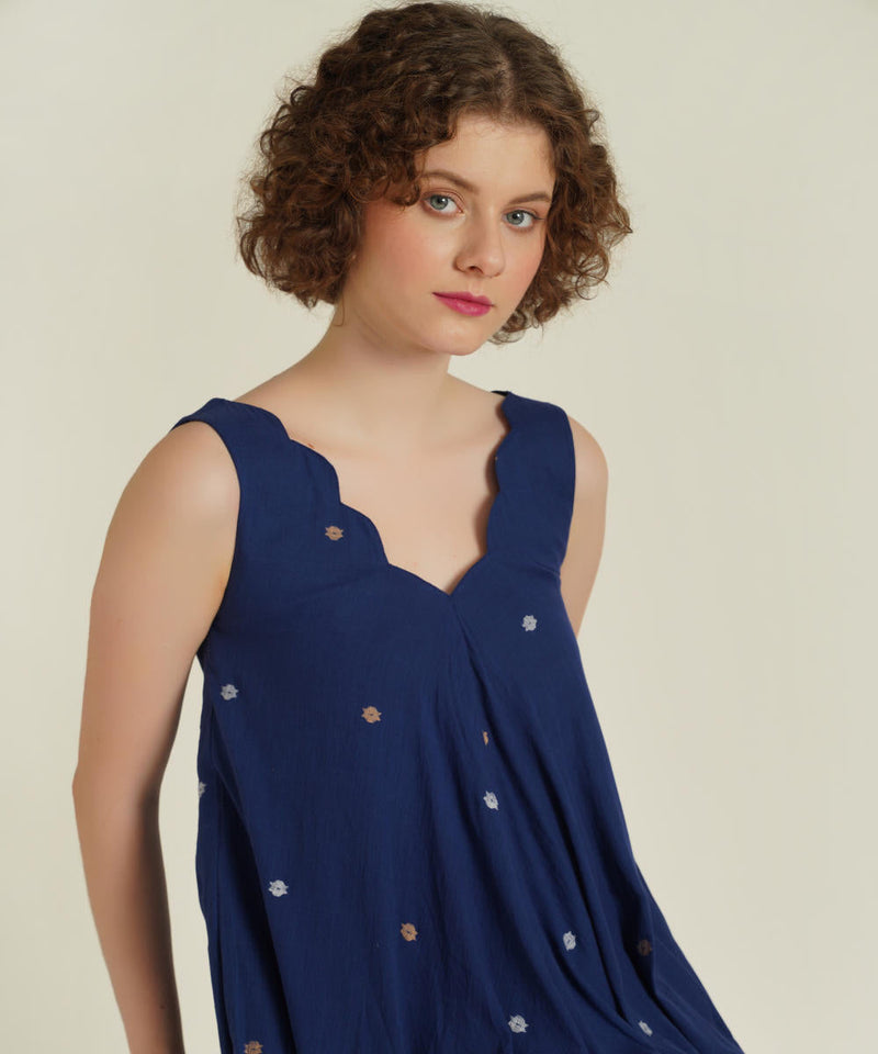 ROYALE XXI cotton by Indigo Dreams in blue color for women Worldwide