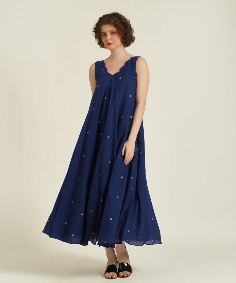 ROYALE XXI cotton by Indigo Dreams in blue color for women Worldwide