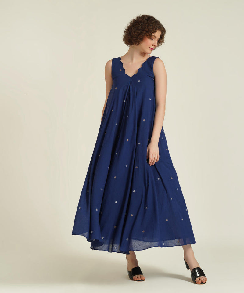 ROYALE XXI cotton by Indigo Dreams in blue color for women Worldwide