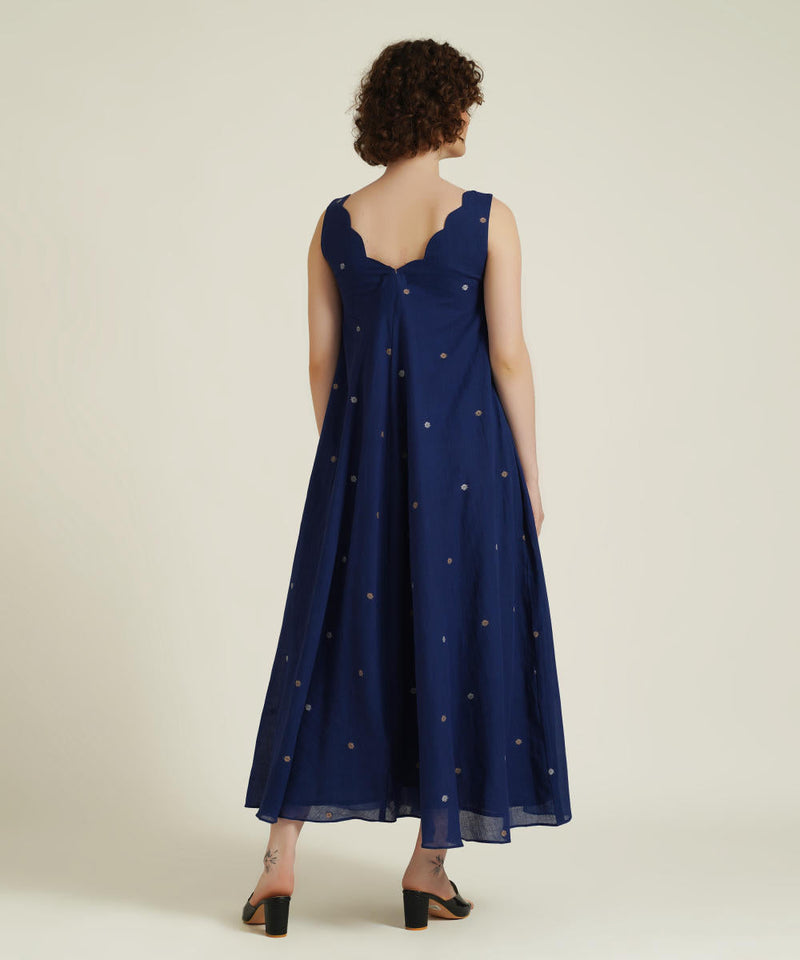 ROYALE XXI cotton by Indigo Dreams in blue color for women Worldwide