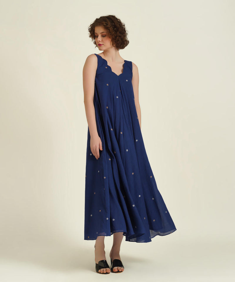 ROYALE XXI cotton by Indigo Dreams in blue color for women Worldwide