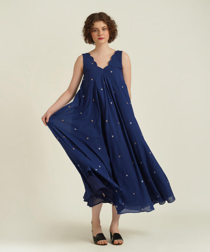 ROYALE XXI cotton by Indigo Dreams in blue color for women Worldwide